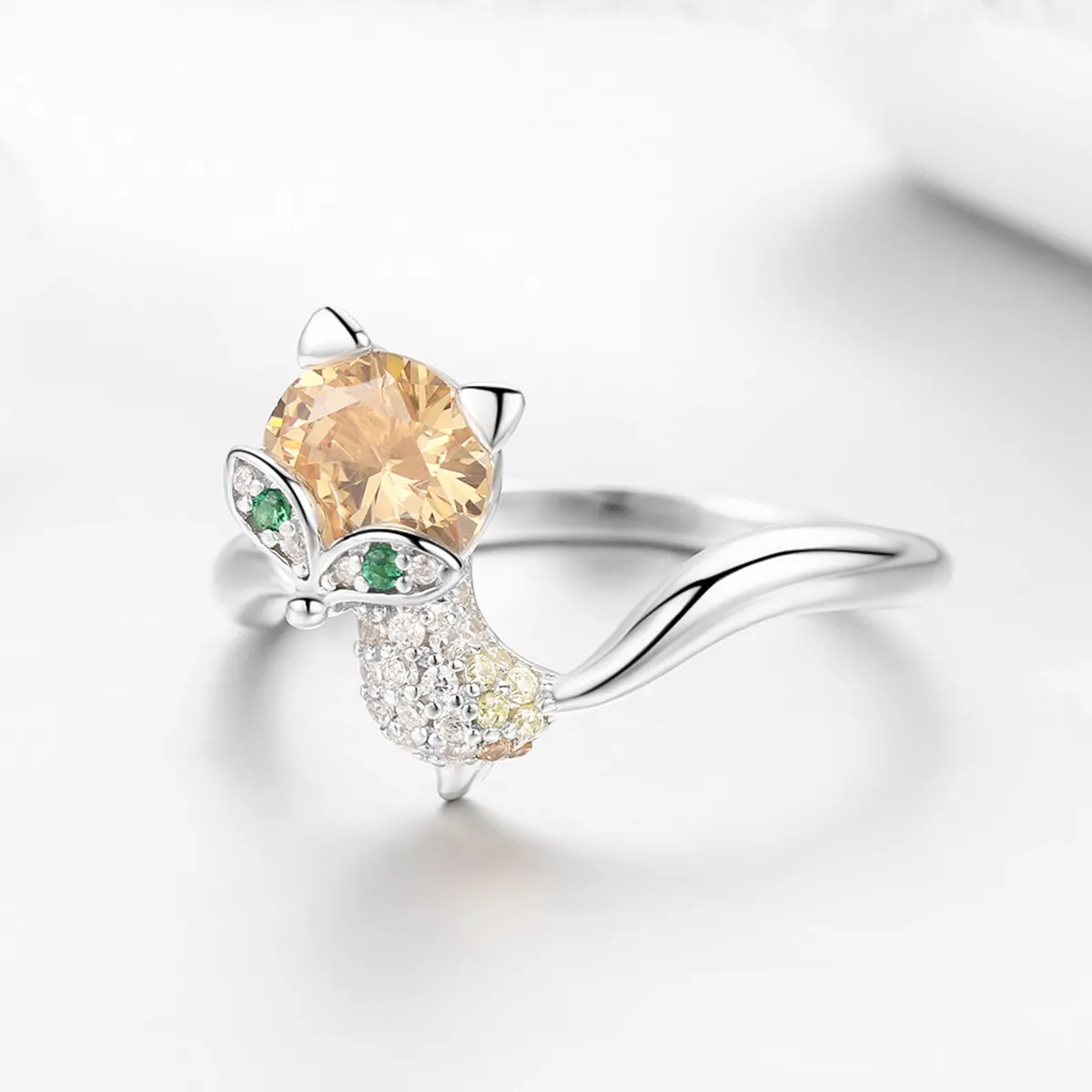 Pandora Style Silver Little Fox Ring - SCR477