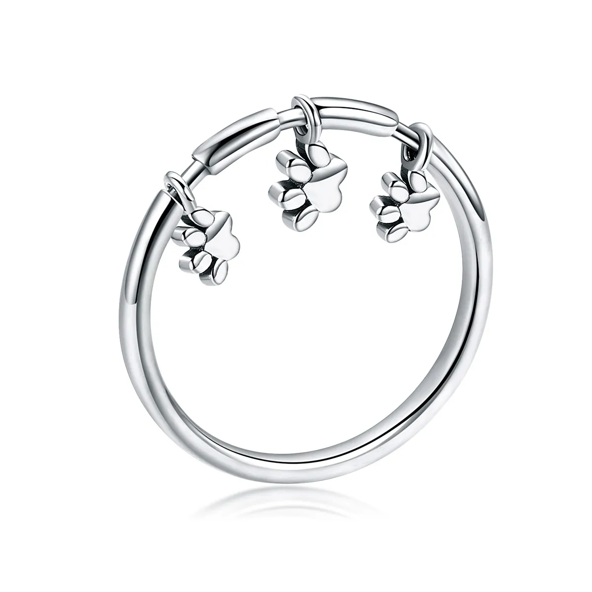 pandora style silver love for pets ring scr394