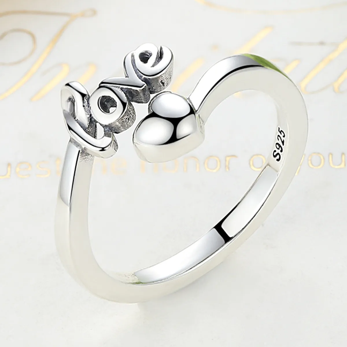 Pandora Style Silver Love For You Ring - SCR024