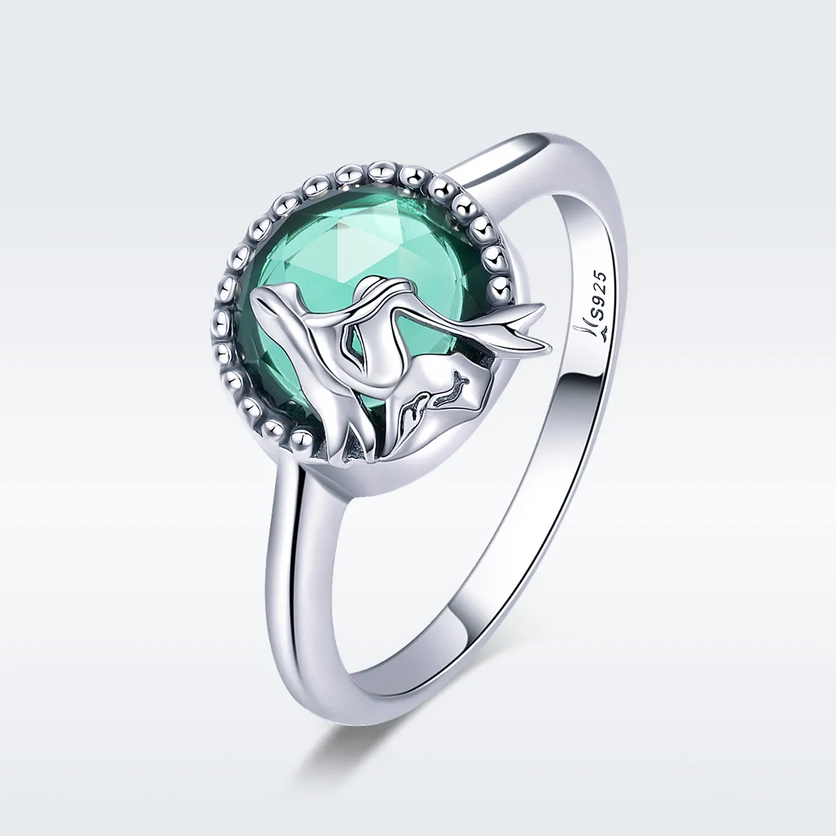 Pandora Style Silver Mermaid Love Ring - SCR361