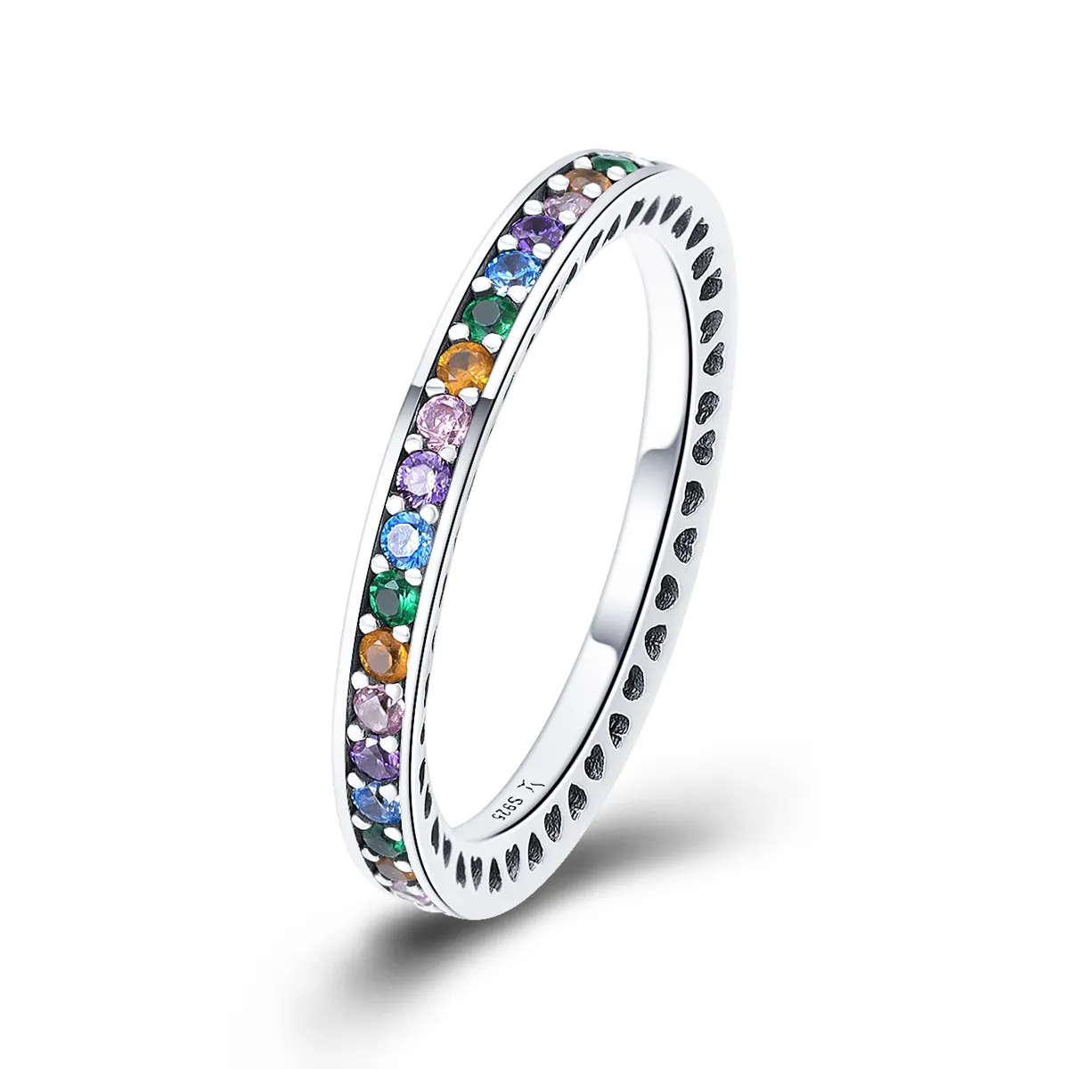 Pandora Style Silver Rainbow Ring - SCR392