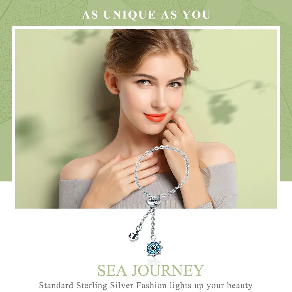 Pandora Style Silver Sea Journey Ring - SCR236