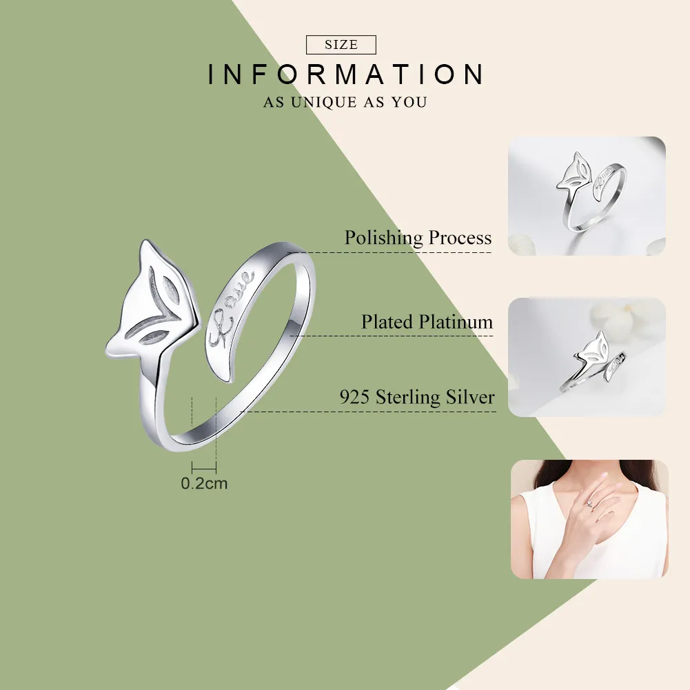 Pandora Style Silver Seductive Fox Ring - SCR464