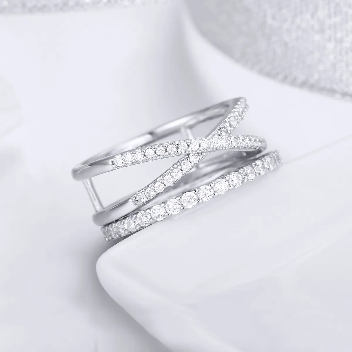 Pandora Style Silver Simple Ring Sets Ring - SCR463
