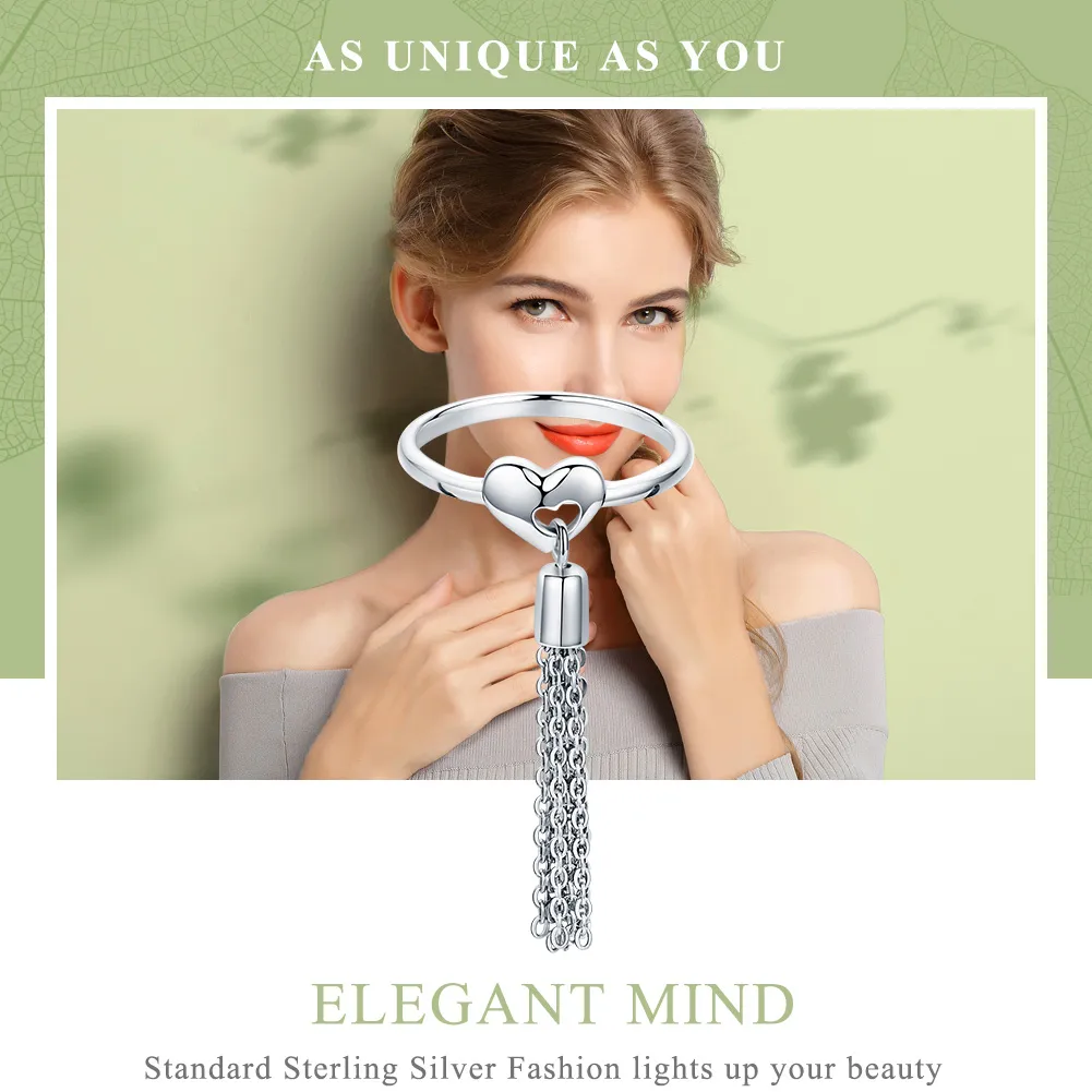 Pandora Style Silver Smart Heart Ring - SCR320