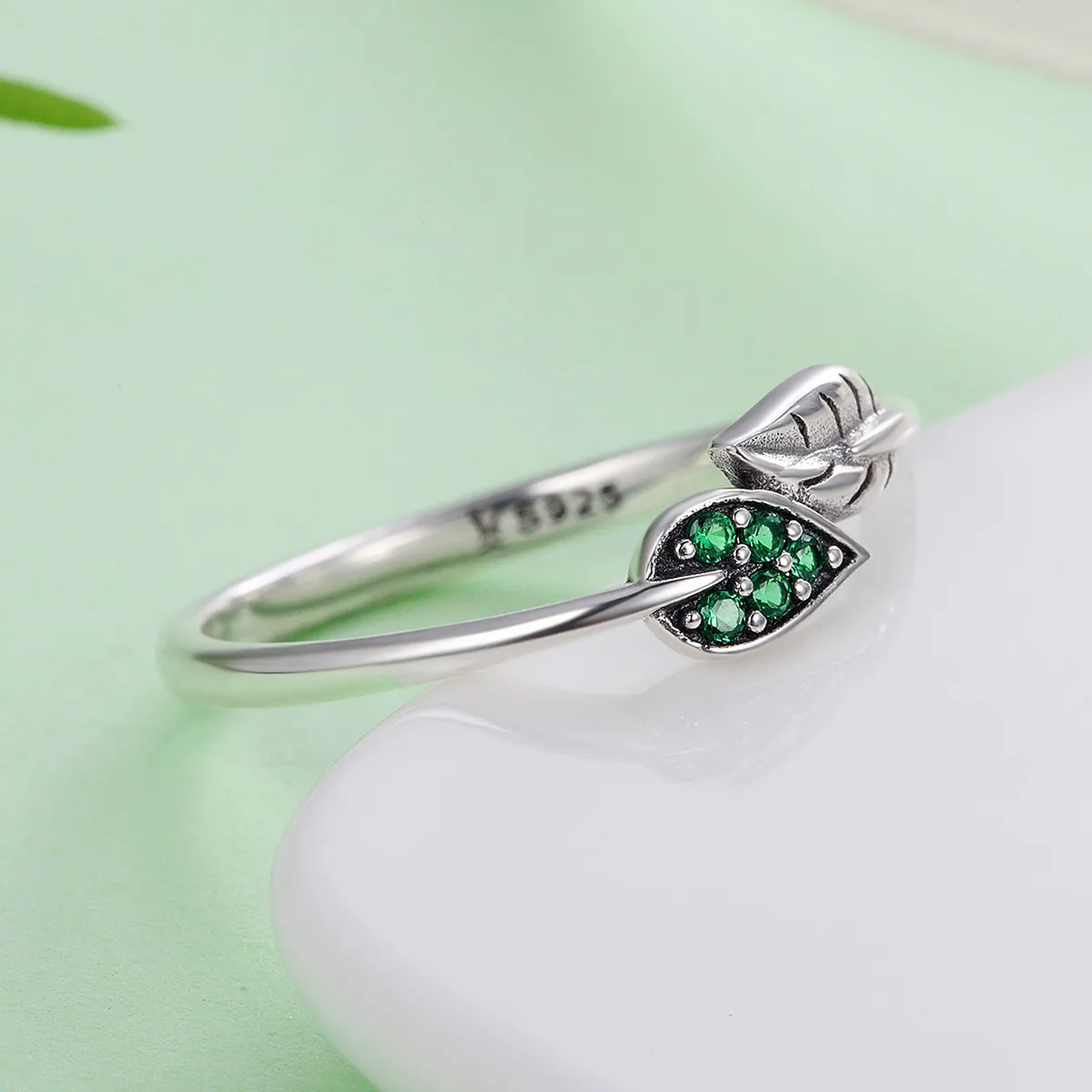 Pandora Style Silver Sprout Ring - SCR093