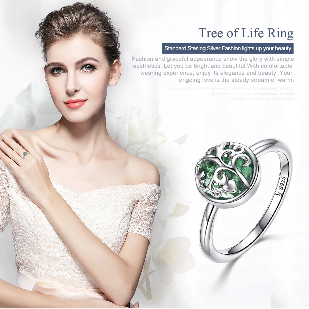 Pandora Style Silver Tree of Life Ring - SCR053